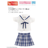 1/12白襟チェックセーラー服set