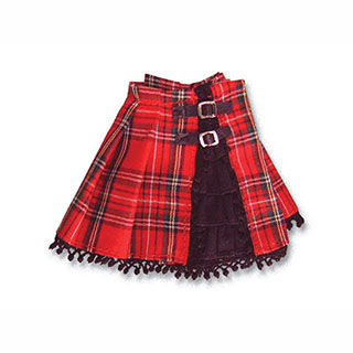 サイドベルトチェックスカート