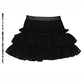 50シフォンティアードスカート