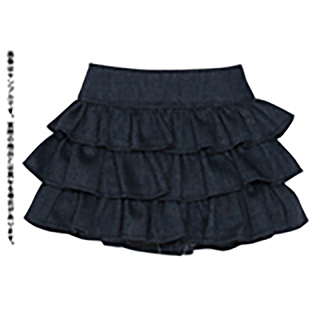 50デニムティアードスカート