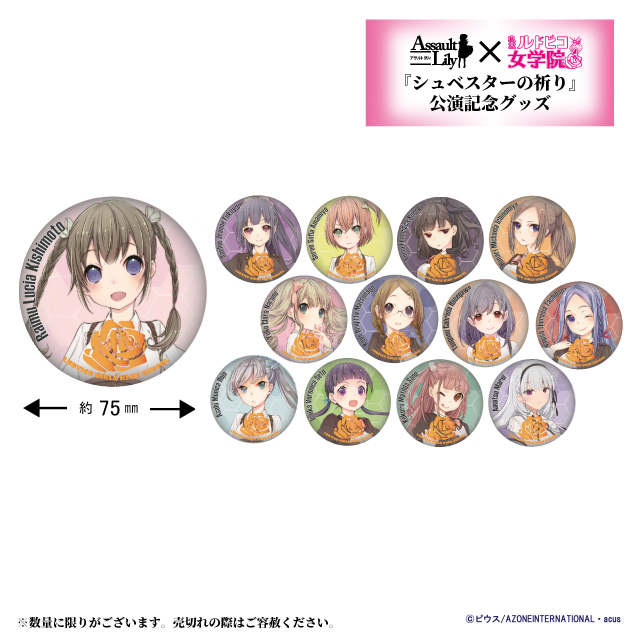 アゾネット | 商品詳細 | ルドビコ女学院 箔押し缶バッジ フルセット