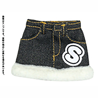 SnottyCat mini ボア付きデニムスカート SnottyCat mini ボア付きデニムスカート
