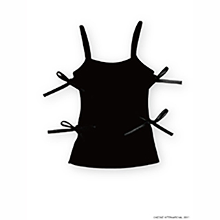 50サイドスリットリボンキャミソール