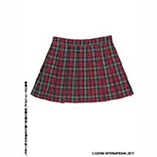 50プリーツチェックスカート