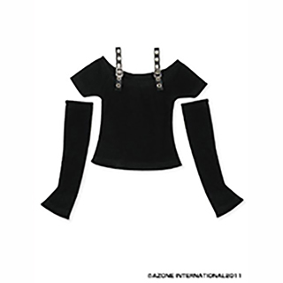 50パンクベルトＴシャツ＆アームウォーマーset