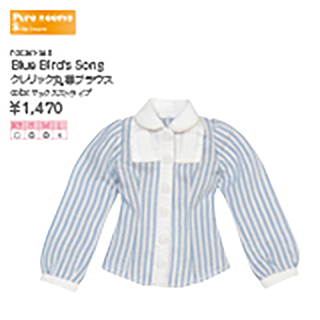 BlueBird'sSong クレリック丸襟ブラウス BlueBird'sSong クレリック丸襟ブラウス