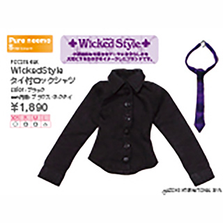 WickedStyle タイ付ロックシャツ WickedStyle タイ付ロックシャツ