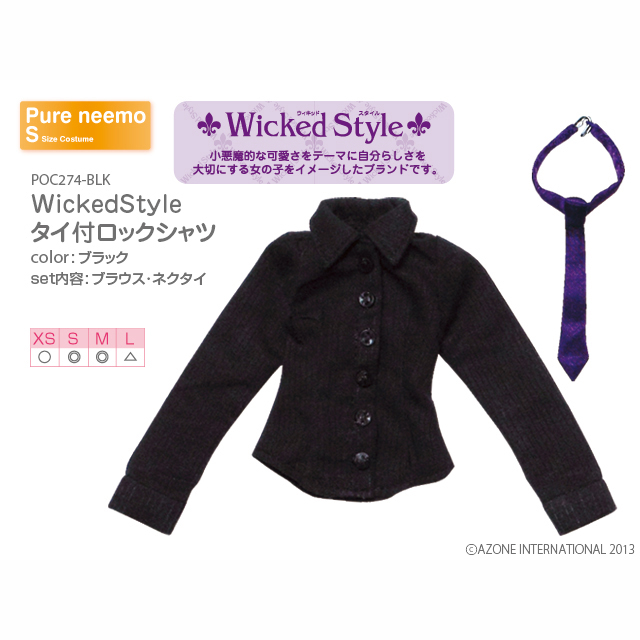 WickedStyle タイ付ロックシャツ