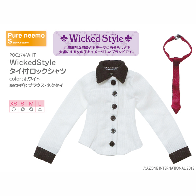 WickedStyle タイ付ロックシャツ