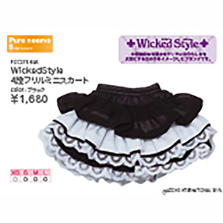 WickedStyle 4段フリルミニスカート WickedStyle 4段フリルミニスカート