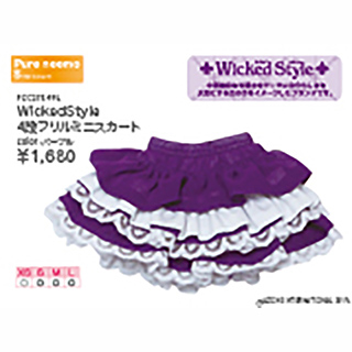 WickedStyle 4段フリルミニスカート WickedStyle 4段フリルミニスカート