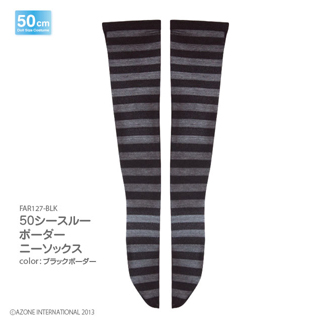 50シースルーボーダーニーソックス