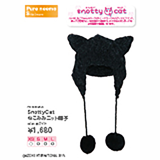 SnottyCat ねこみみニット帽子 SnottyCat ねこみみニット帽子