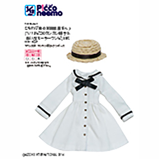こもれび森のお洋服屋さん♪「1/12ピコD カンカン帽子&思い出セーラーワンピ」set