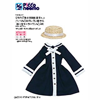 こもれび森のお洋服屋さん♪「1/12ピコD カンカン帽子&思い出セーラーワンピ」set
