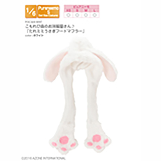 こもれび森のお洋服屋さん♪「たれミミうさぎフードマフラー」