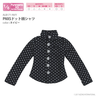 PNXS ドット柄シャツ