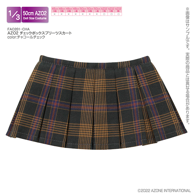 アゾネット | 商品詳細 | AZO2 チェックボックスプリーツスカート