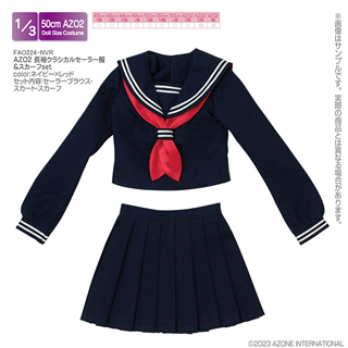 AZO2 長袖クラシカルセーラー服＆スカーフset